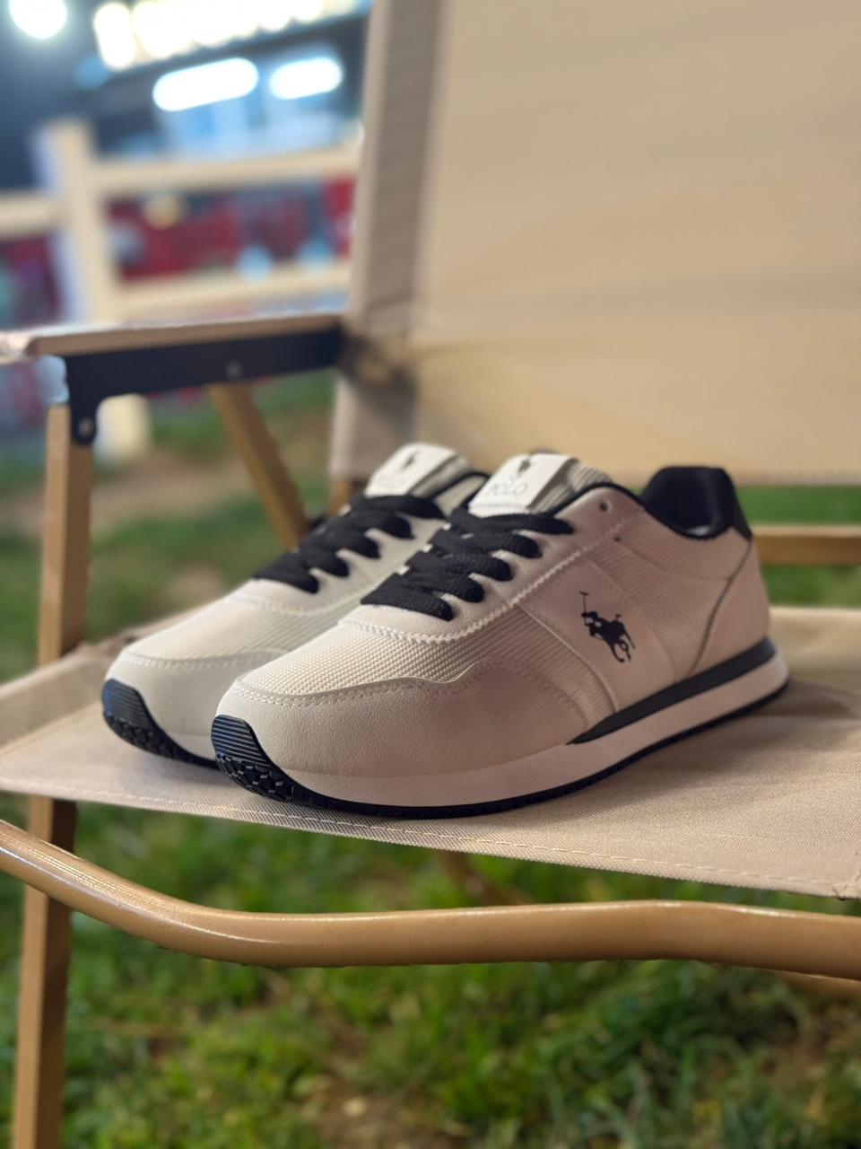 Bej Rəngli Sport Kişi Krasovkası - Zamşa Detallı